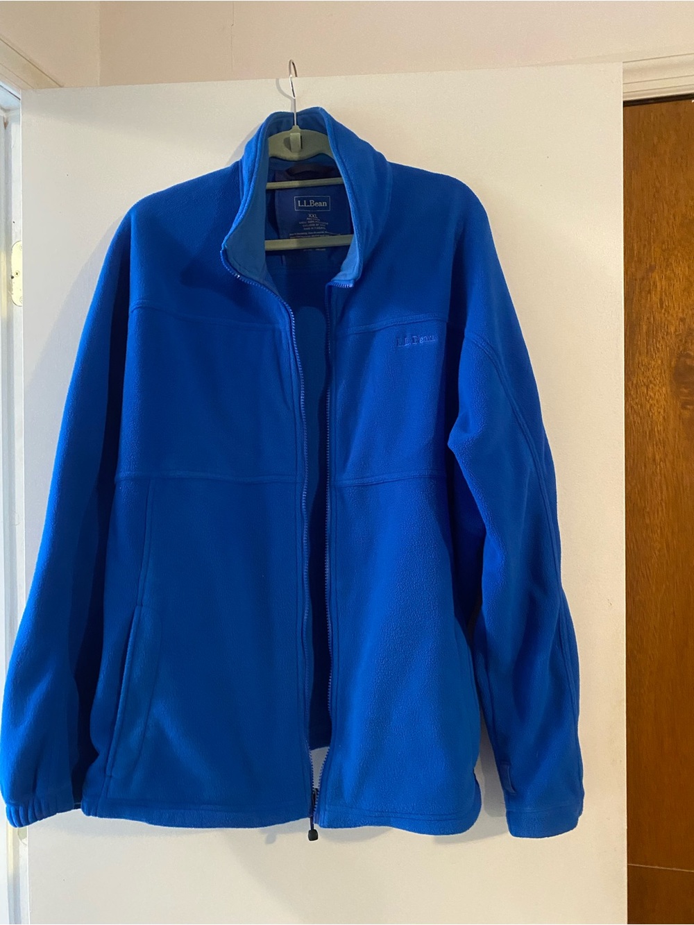 L.L. Bean Bright Blue Full-Zip Fleece Jacket XXL